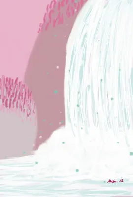 おだやかな滝ーCalm waterfall