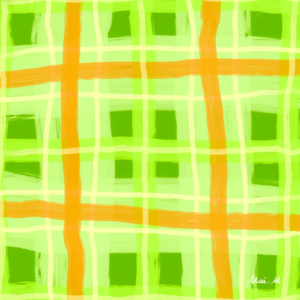 メロンのチェック柄ーMelon Plaid